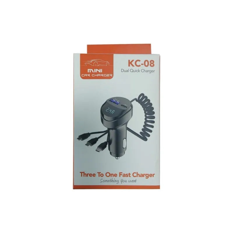 3 for 25.00 right now 55w 2 ports usb fast car phone charger 3.1 A with voltage display