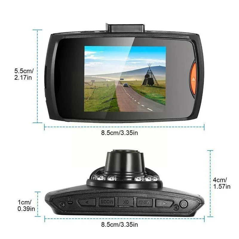 HD dash cam with full light large wide angle night vision car DVR