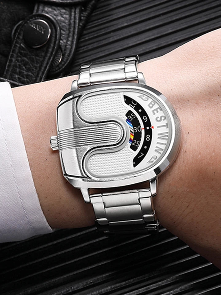 Luxury Men watch new concept daily number Men's Quartz wrist watch