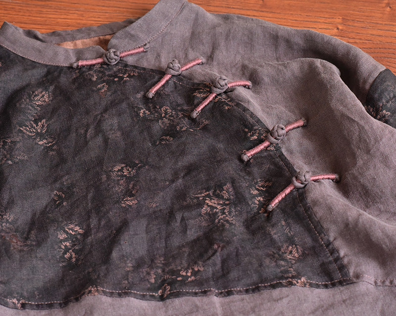 Retro Artistic Style Women's Cotton And Linen Top