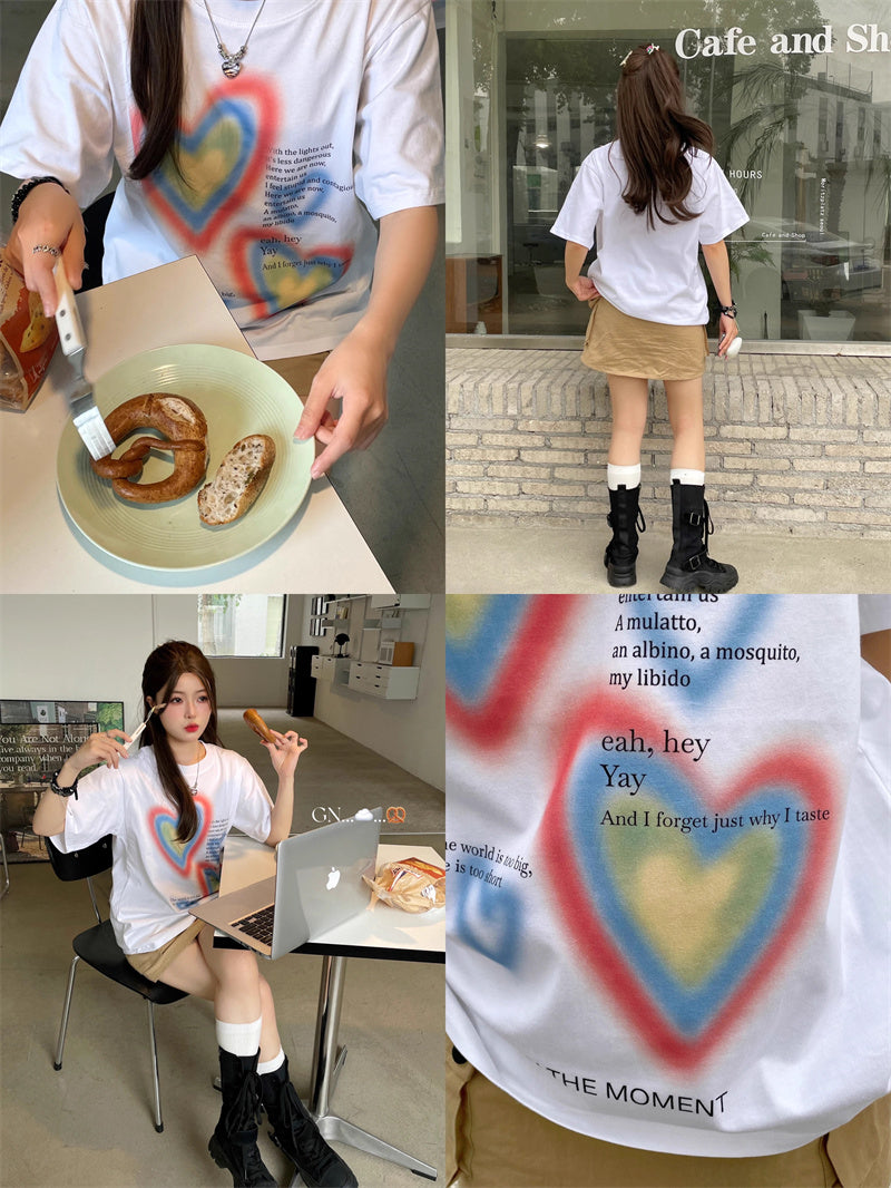 Lady Graffiti Love Spray-painted Short Sleeve