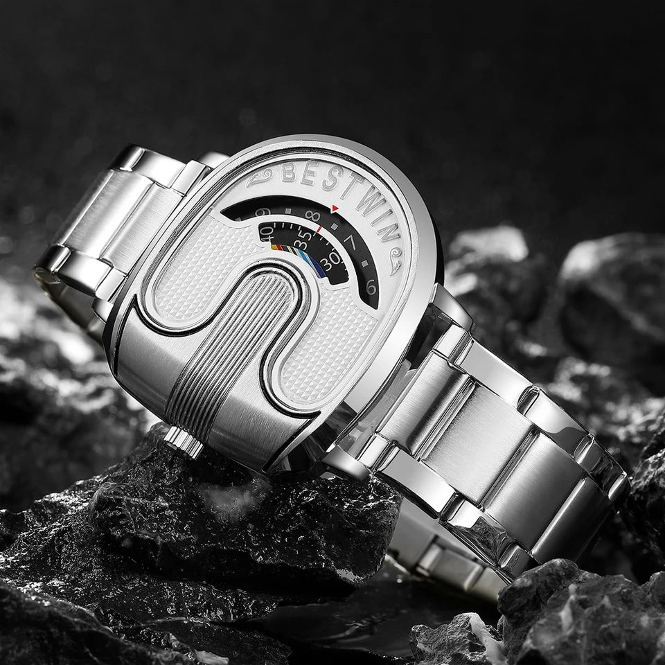 Luxury Men watch new concept daily number Men's Quartz wrist watch