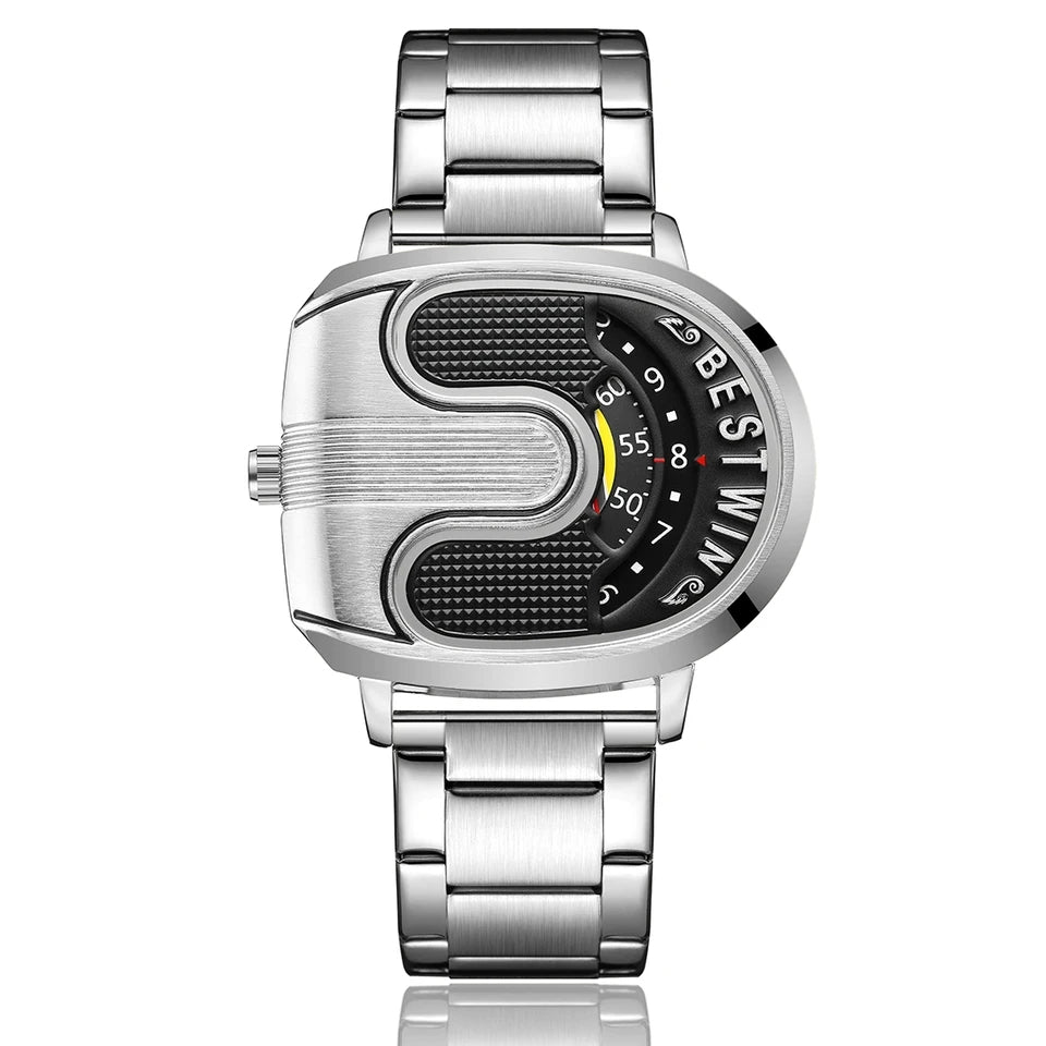 Luxury Men watch new concept daily number Men's Quartz wrist watch