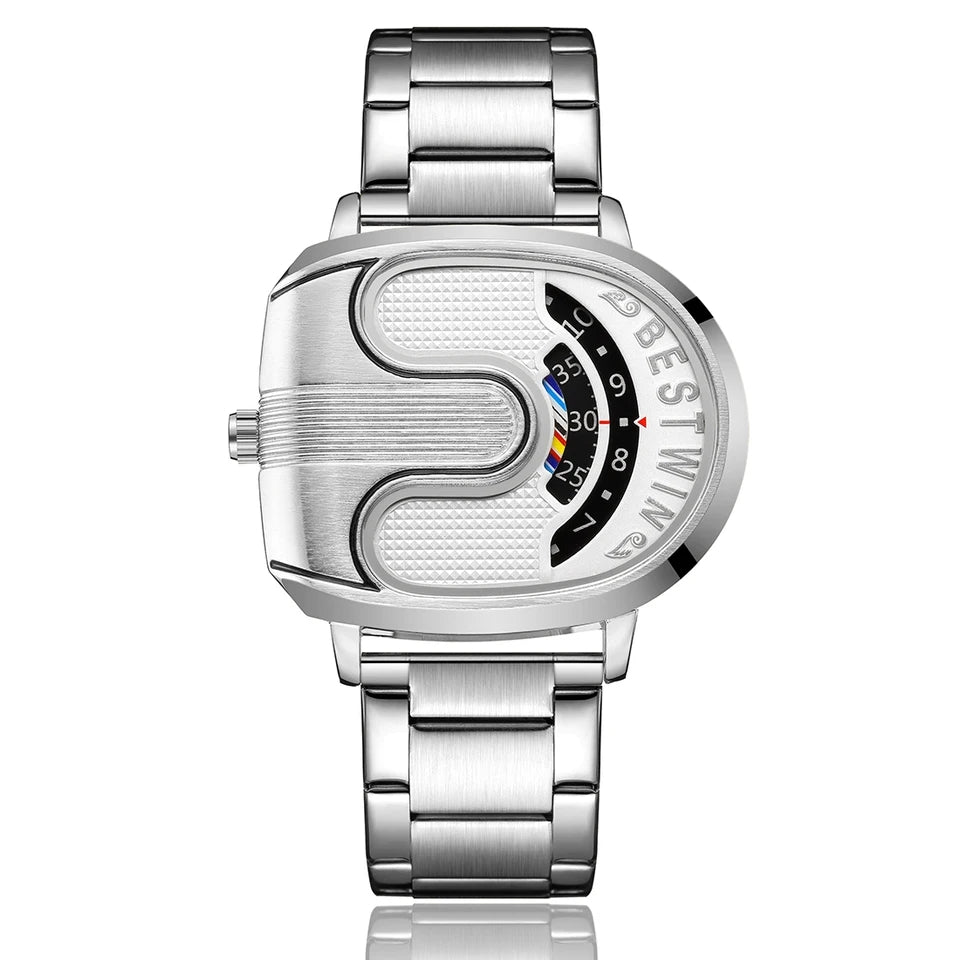 Luxury Men watch new concept daily number Men's Quartz wrist watch