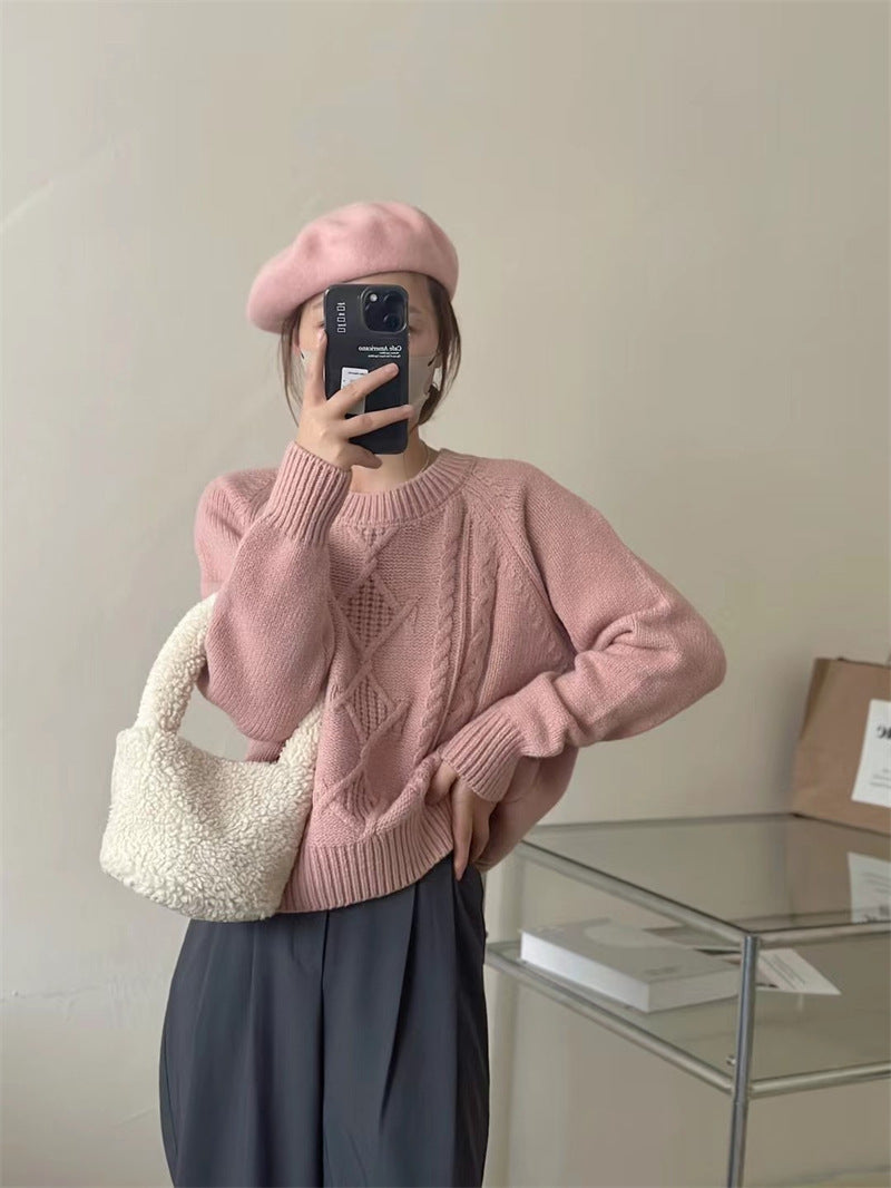Warm And Loose Knit Top For Women