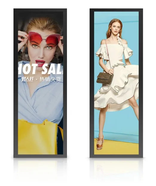 22 inch LCD shelf mount remote control digital signage stretch bar screen shelves lcd led display