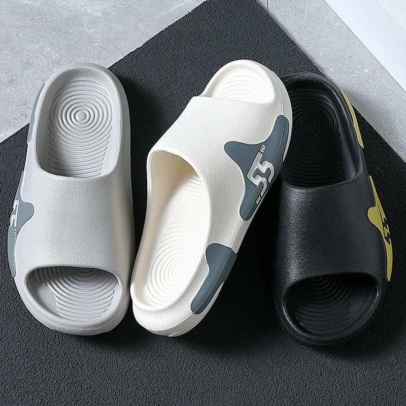 2021 Summer New Men's Slippers Indoor Home Beach Ourdoor Slides Ladies Solid Slipers Platform Mules Shoes Woman Flats Zapatos