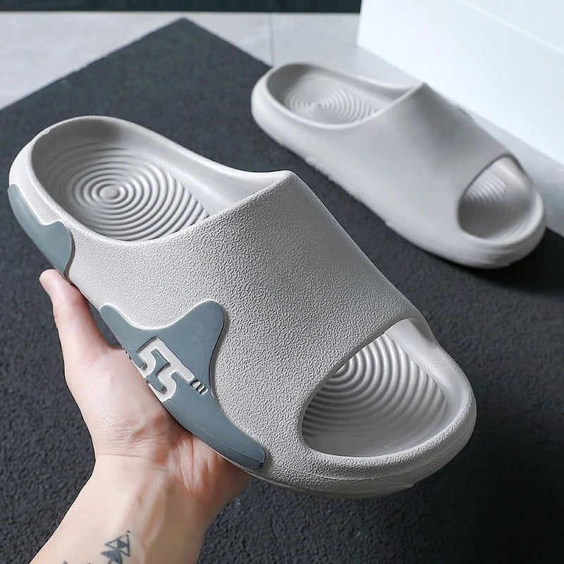 2021 Summer New Men's Slippers Indoor Home Beach Ourdoor Slides Ladies Solid Slipers Platform Mules Shoes Woman Flats Zapatos