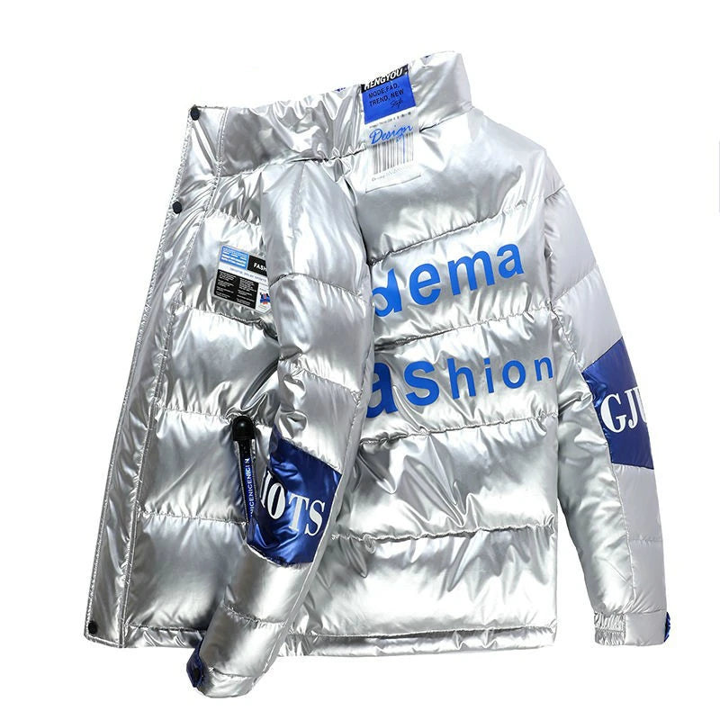 2020 Winter Men's Jacket Casual Warm Thick Coat Fashionable Hooded Parkas Men's Clothing Windproof Shiny Jacket 4XL