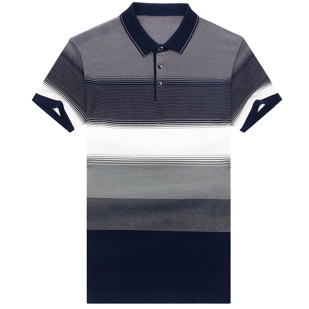 2022 Brand Short Sleeve Polo Tee Shirt Men Casual Summer Striped Men's Clothing Polos Shirts Mens Fashion Slim Fit Poloshirt 721