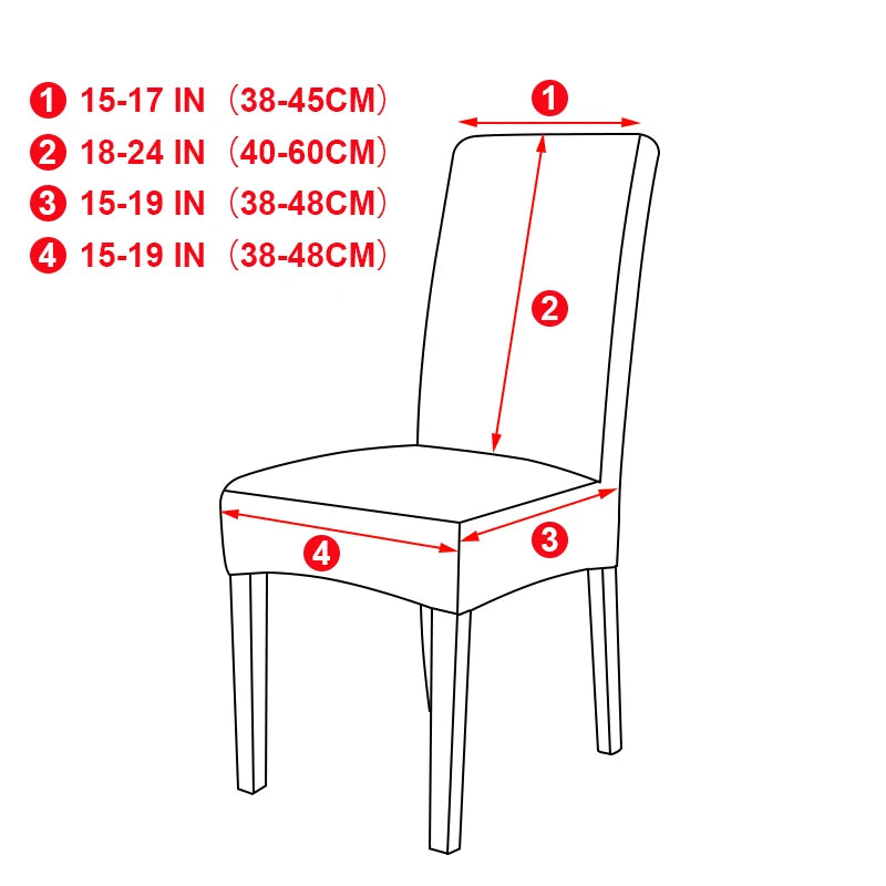 1/2/4/6PCS Dining Chair Covers Stretch Chair Slipcovers for Kitchen Living Room Banquet Hotel Restaurant Home Decoration