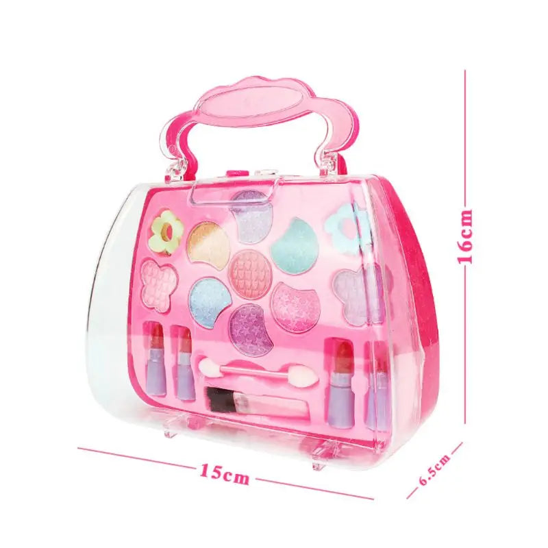 Safe Non Toxic Eyeshadow Lipstick Brush Kit Children Girl Princess Makeup Set Pretend Play Education Toy