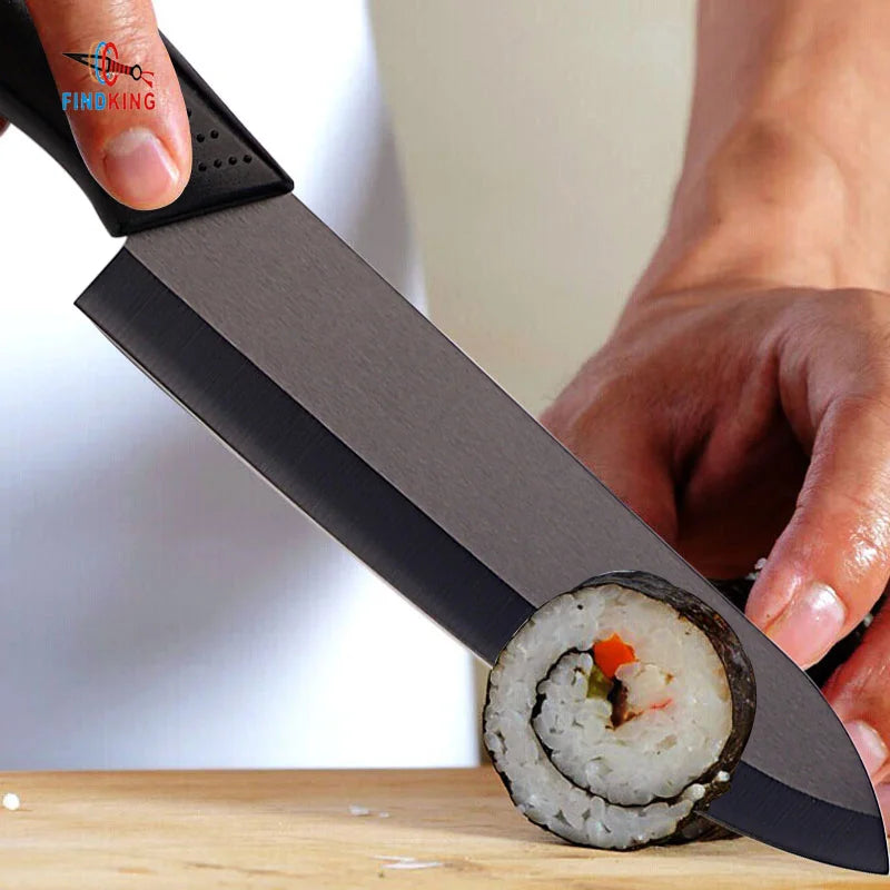 FINDKING Zirconia Ceramic Knife set black blade 3 4 5 6 inch + Peeler + covers ceramic knife set for cut meat and fruit knife