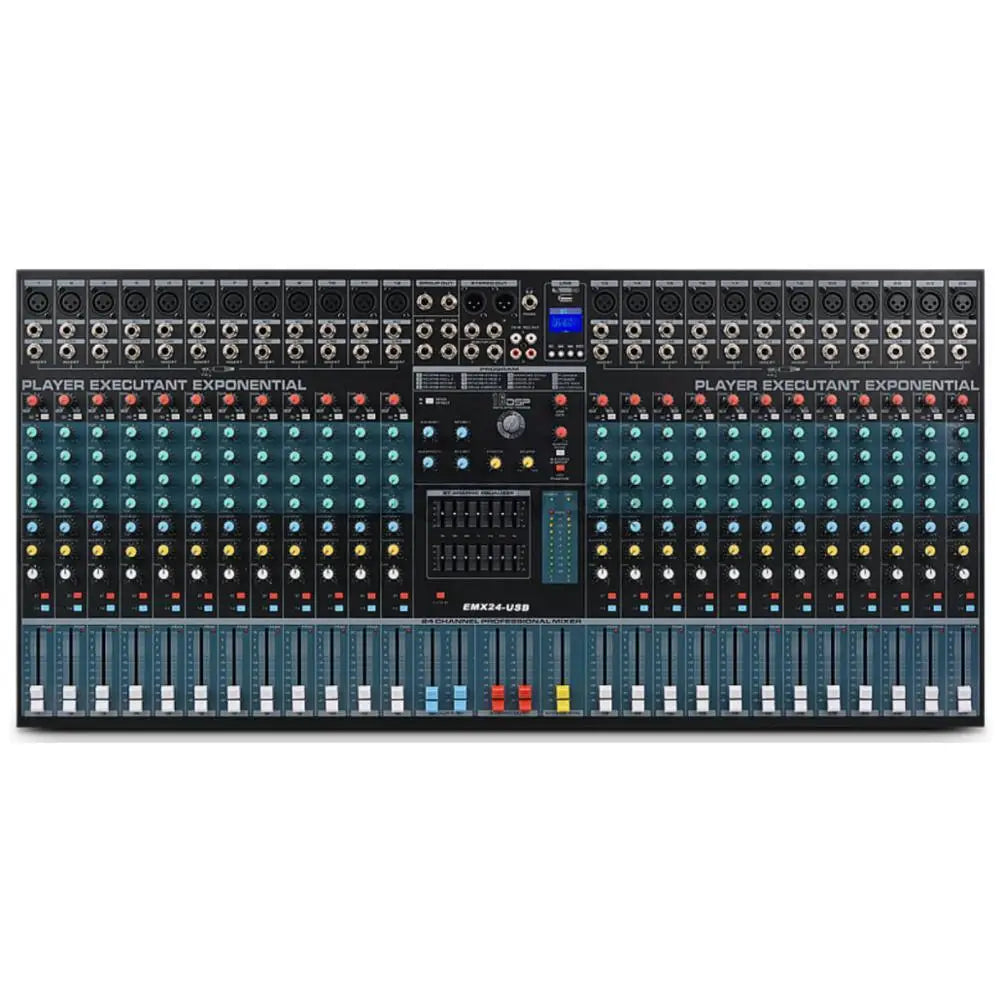 8/ 12/ 16/ 24Channels DJ Mixer Professional Audio Mixer Console With MP3, Bluetooth, DSP For Stage, Line Array Speaker