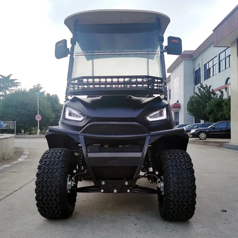 2023 Popular New Electric Golf Patrol Cart 2 Rows 4 Seaters Electric Patrol Car With Storage Space Box Golf Cart