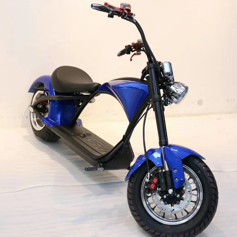 Fashion Bobber Electric City Coco Scooter Electric Motorcycle 60V12AH 1500W Electric Convenient Adult Travel Chopper