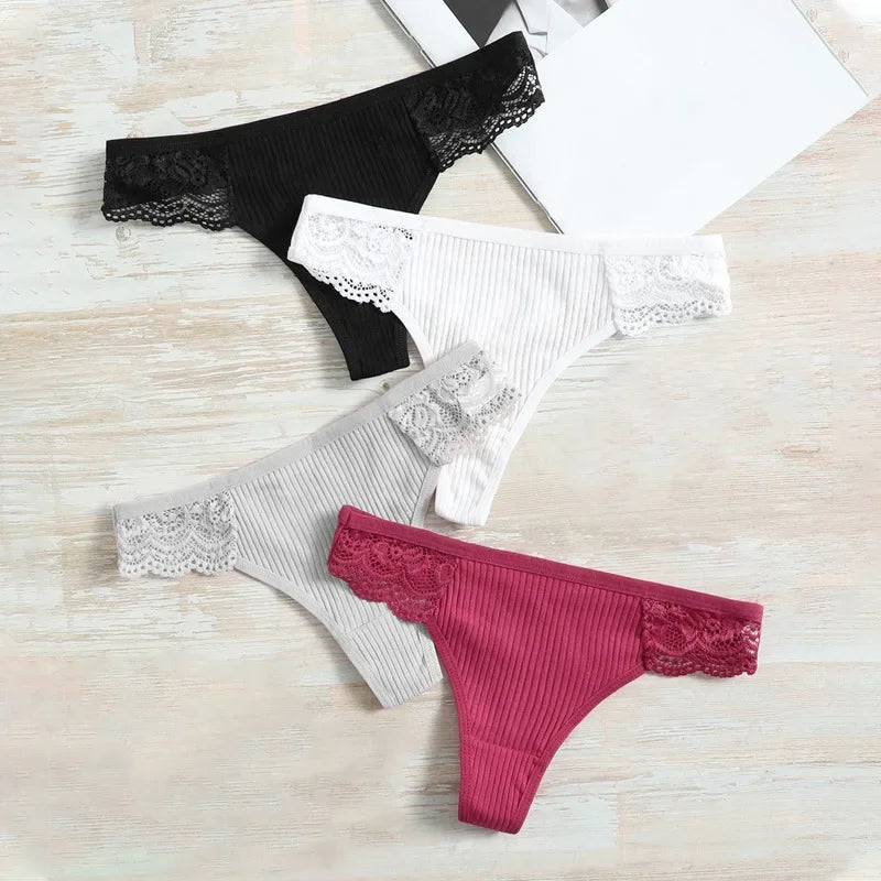 2023 New Women's underwear low-rise cotton Panties feminine crotch panties lace women's G-string lingerie for women
