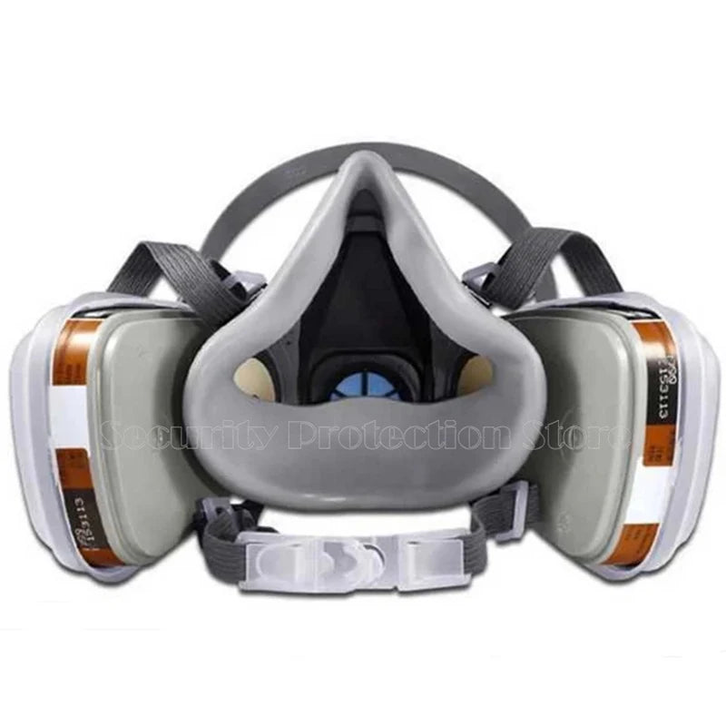 17in1 6200 Gas Mask Chemical Respirator Protective Half Face Mask Industrial Paint Spray Anti Organic Vapor 6001/2097 Filter