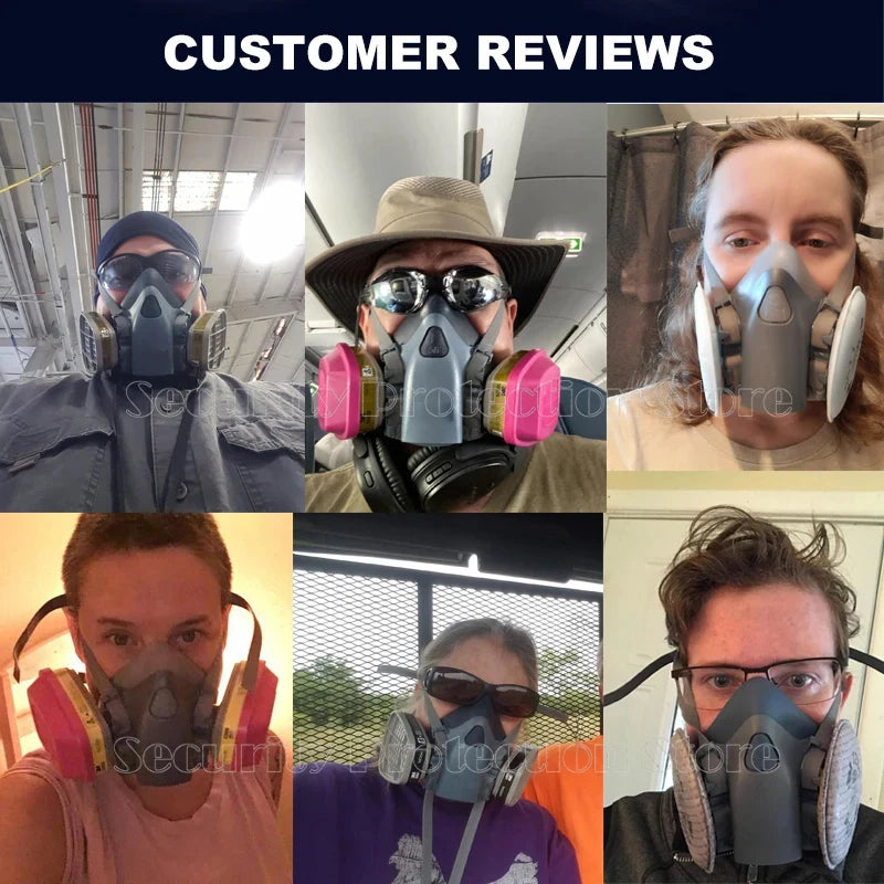 10/5Pcs7502 Gas Mask Chemical Respirator Protective Mask Industrial Paint Spray Can Matched with 6000 Filter Anti Organic Gas