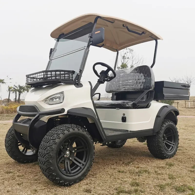 2023 Popular New Electric Golf Patrol Cart 2 Rows 4 Seaters Electric Patrol Car With Storage Space Box Golf Cart
