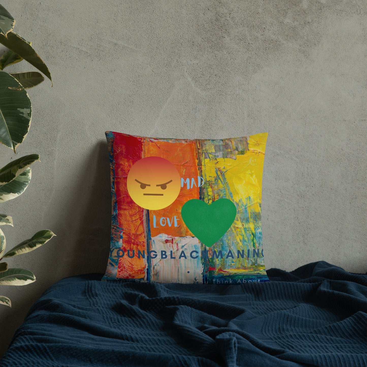 Youngblackmaninc. Mad Love Basic Pillow
