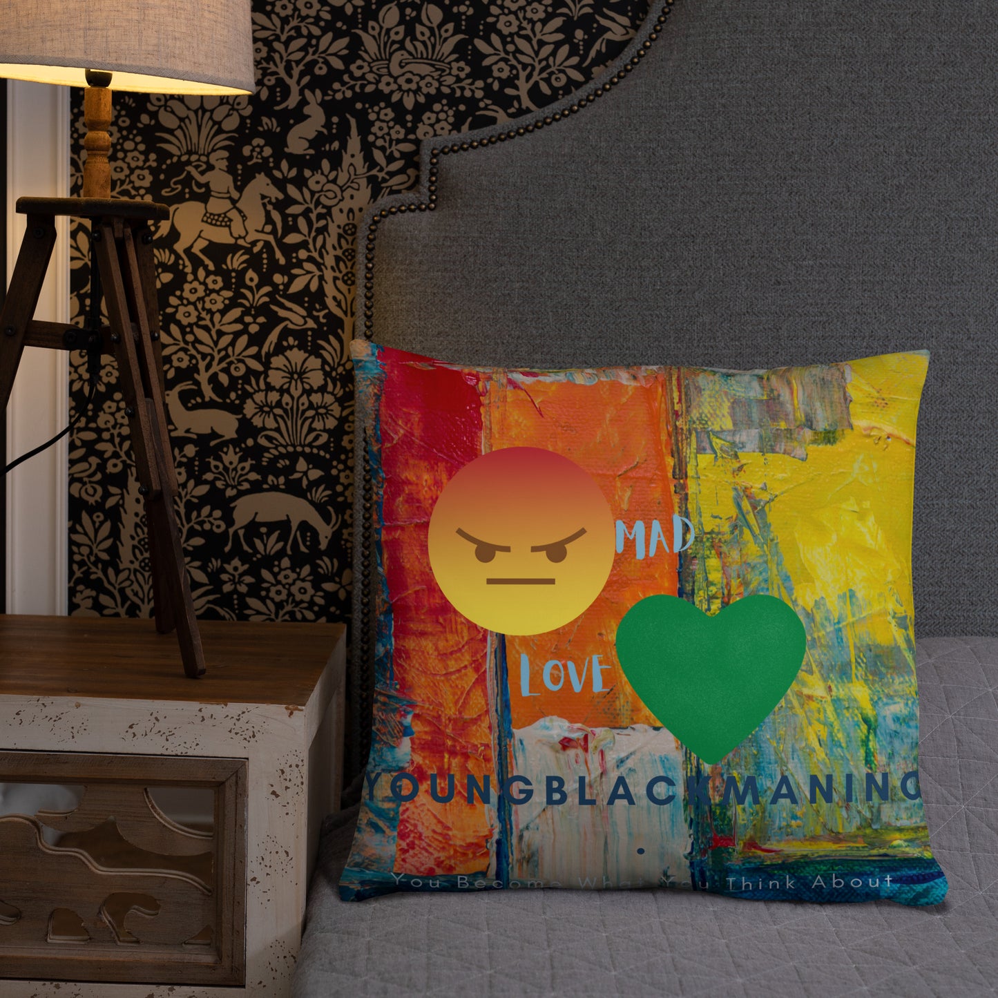 Youngblackmaninc. Mad Love Basic Pillow