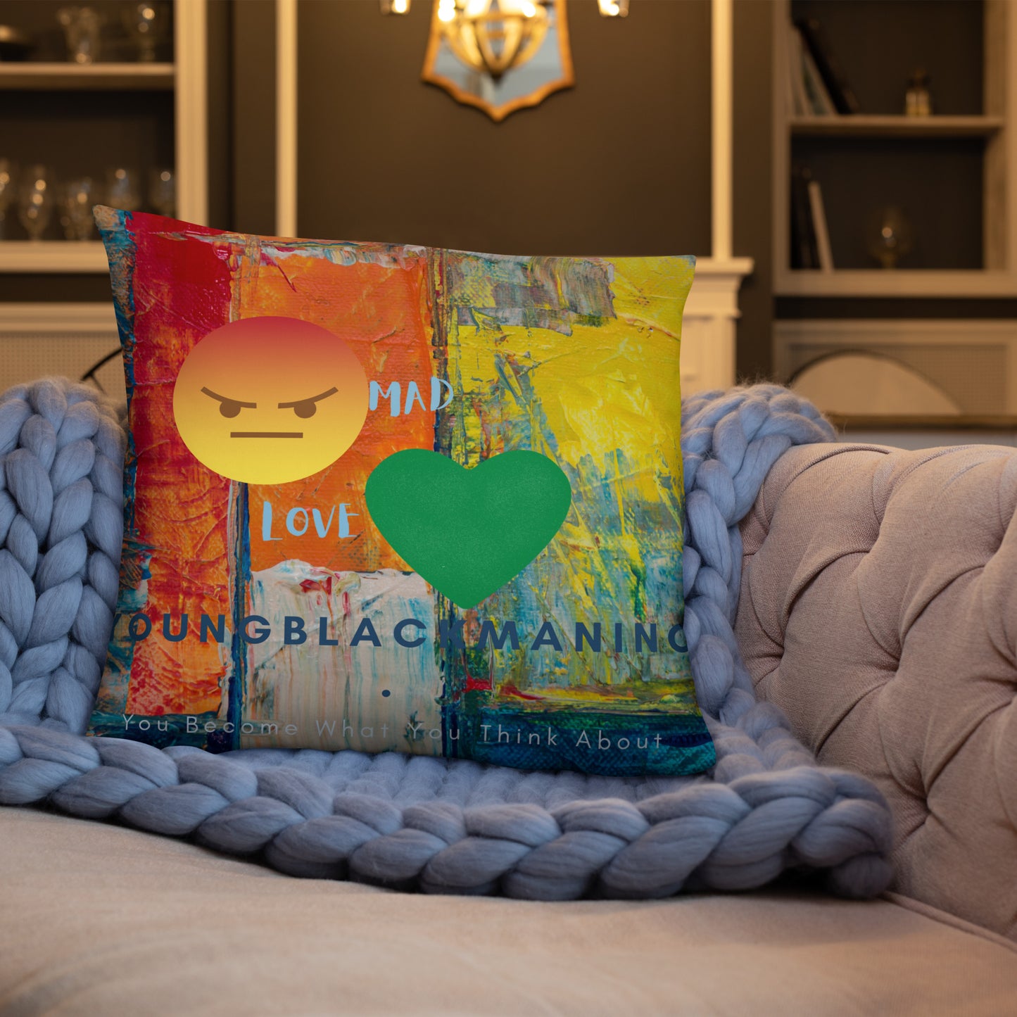 Youngblackmaninc. Mad Love Basic Pillow