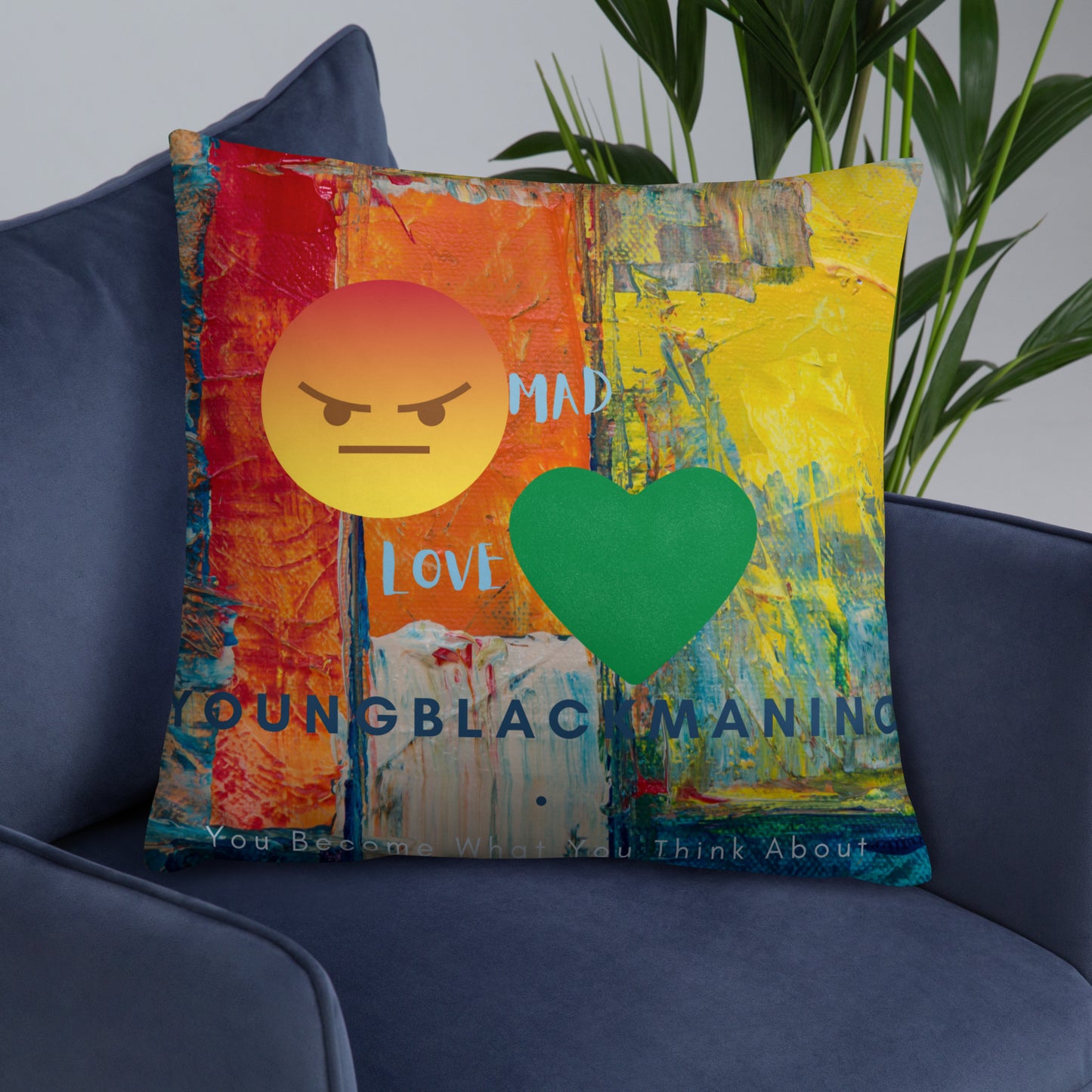 Youngblackmaninc. Mad Love Basic Pillow