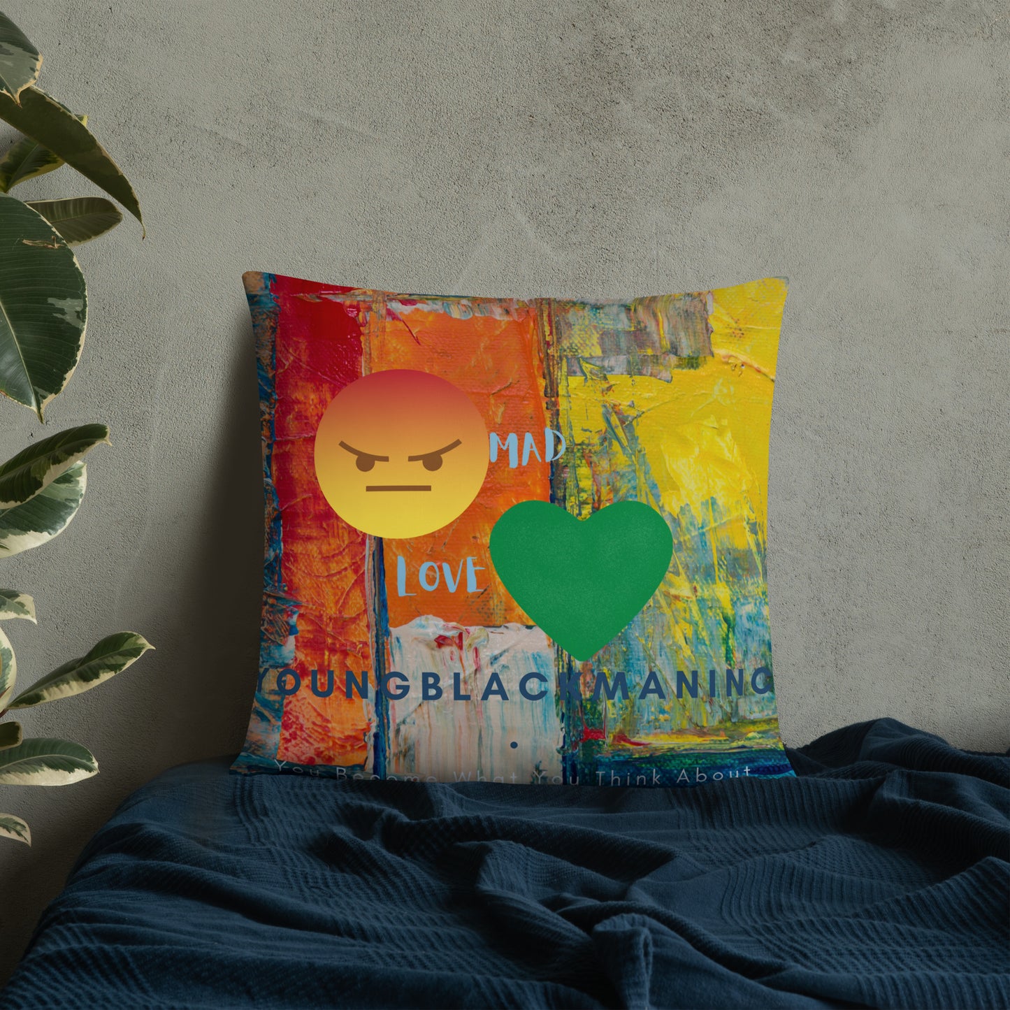 Youngblackmaninc. Mad Love Basic Pillow