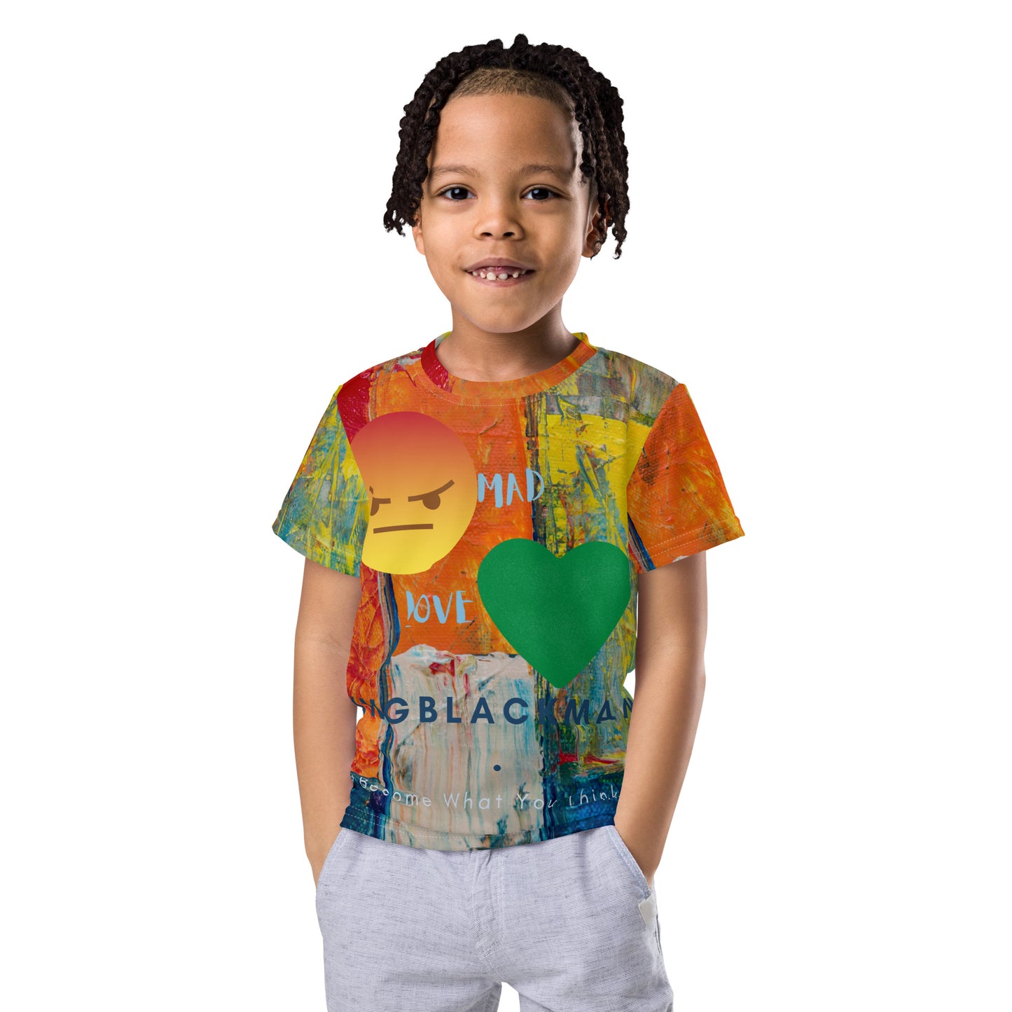 Youngblackmaninc. Mad Love Kids crew neck t-shirt