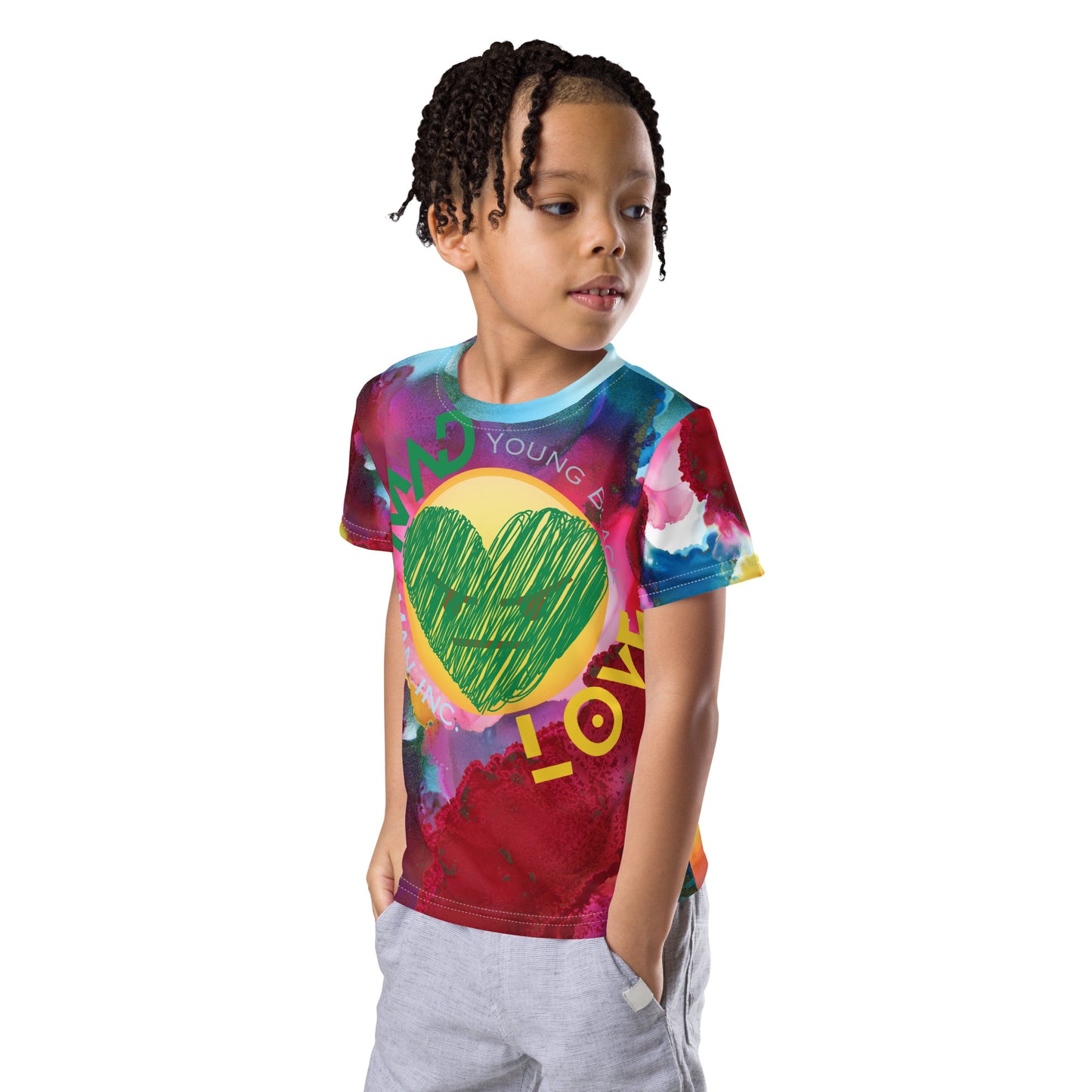Youngblackmaninc. Mad Love Kids crew neck t-shirt