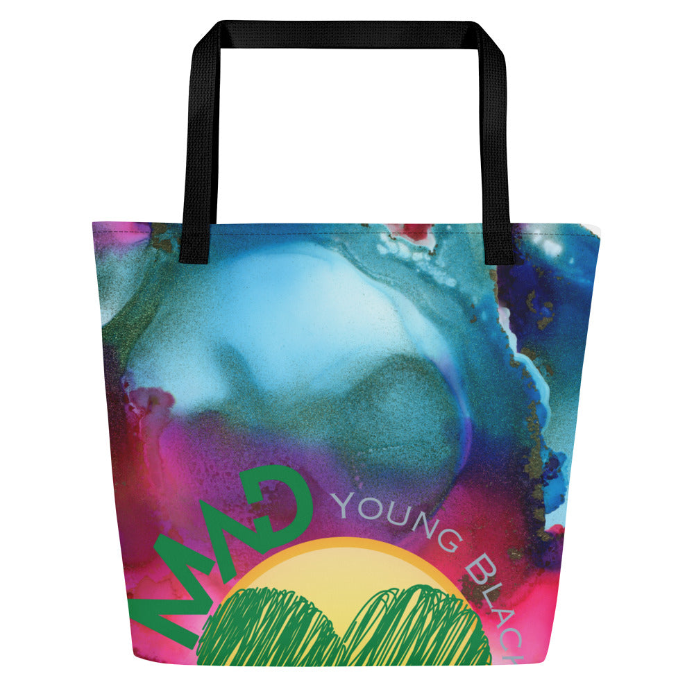 Youngblackmaninc. Mad Love All-Over Print Large Tote Bag