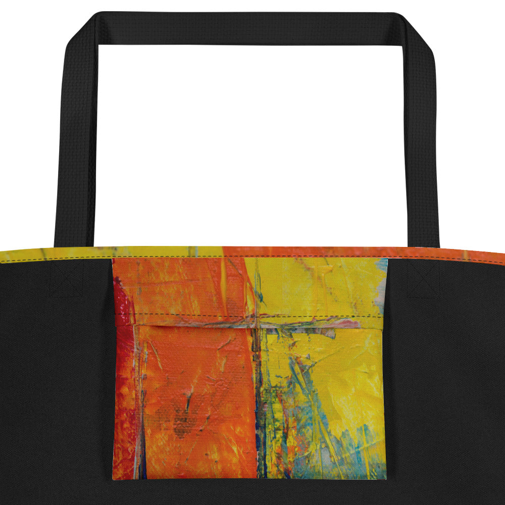 Youngblackmaninc. Mad Love All-Over Print Large Tote Bag