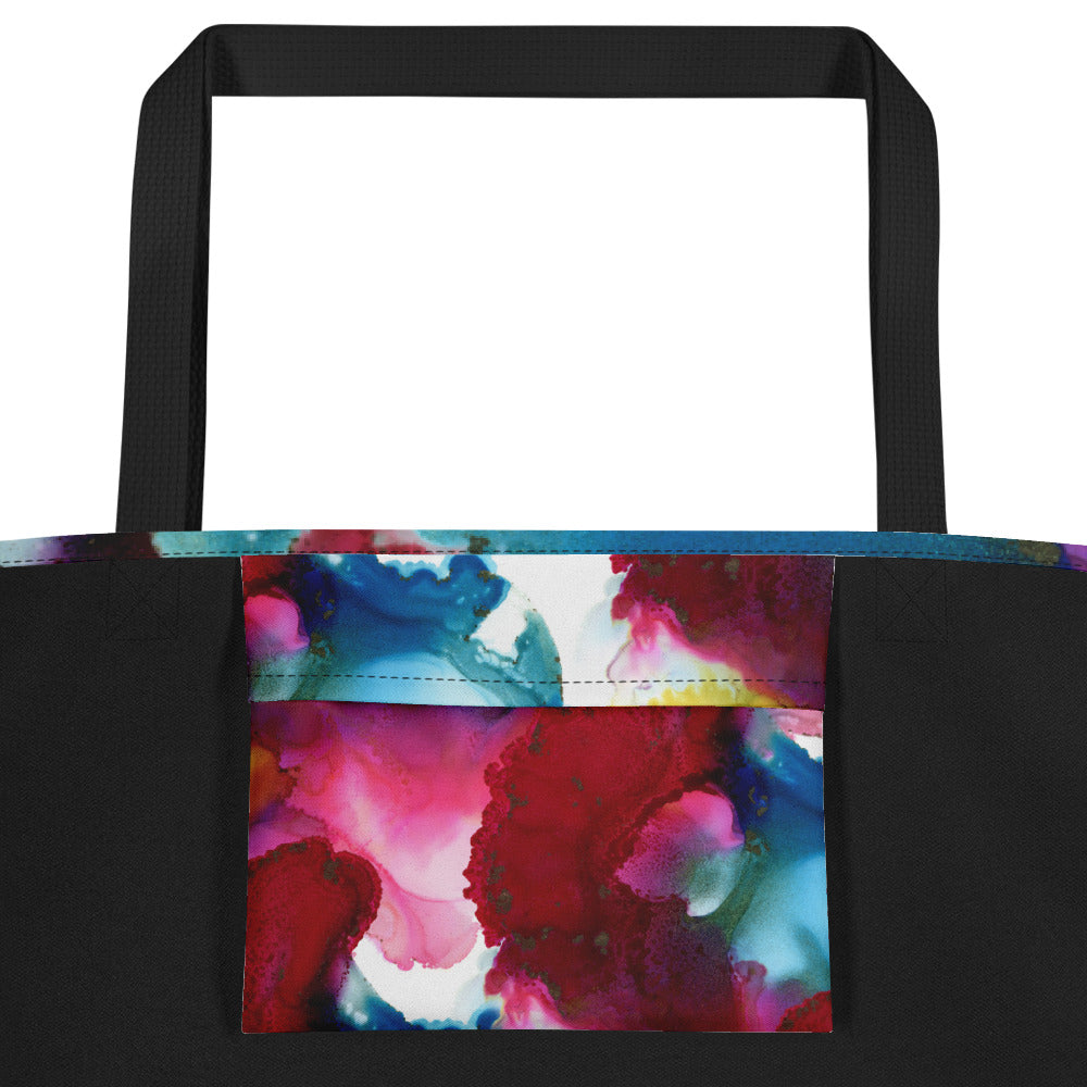 Youngblackmaninc. Mad Love All-Over Print Large Tote Bag