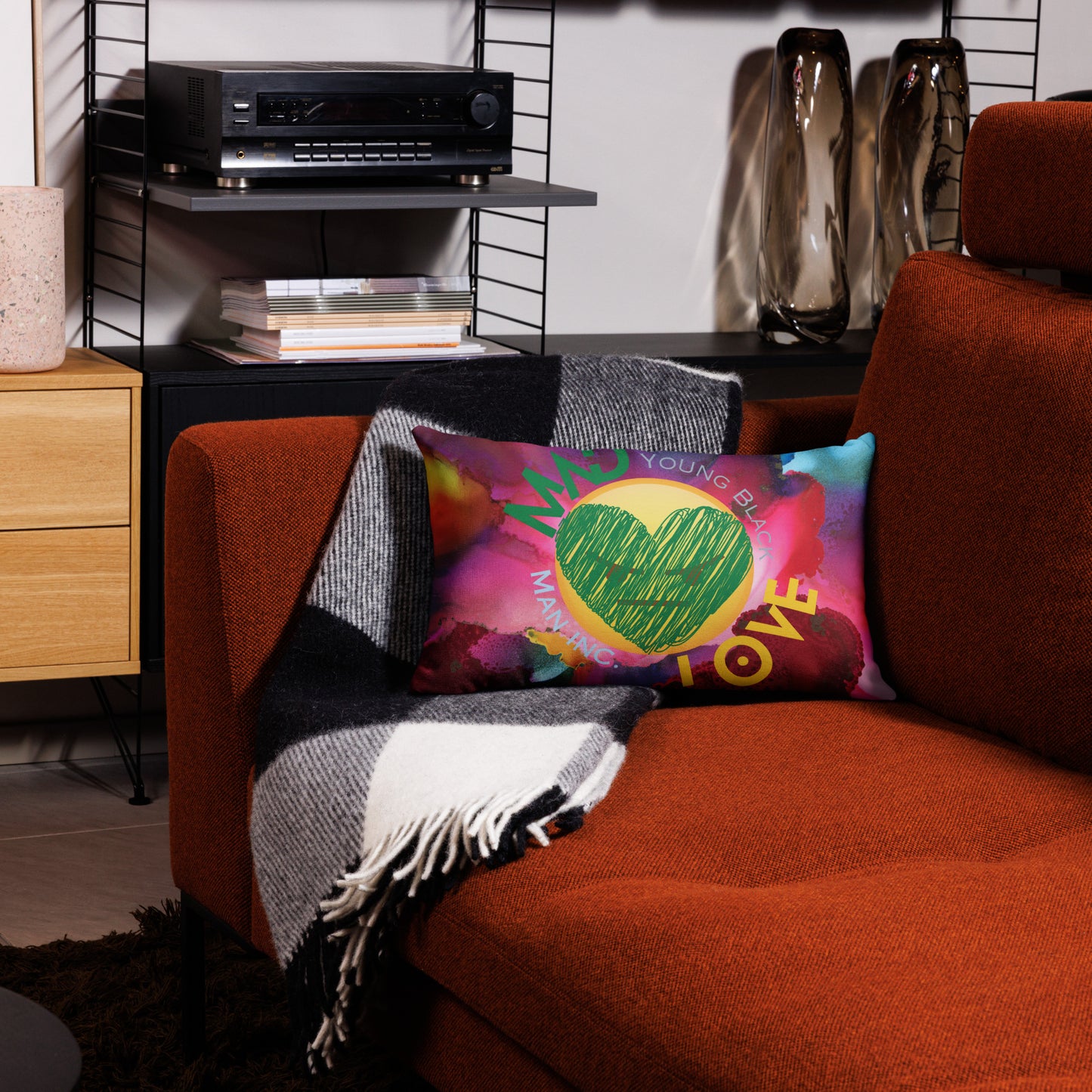 Youngblackmaninc. Mad Love Premium Pillow