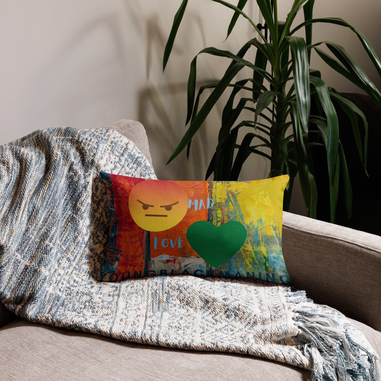 Youngblackmaninc. Mad Love Premium Pillow