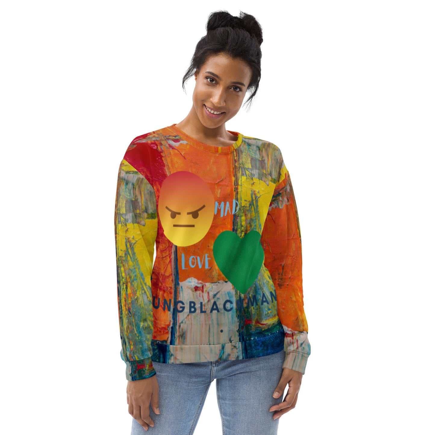 Youngblackmaninc. Mad Love Unisex Sweatshirt