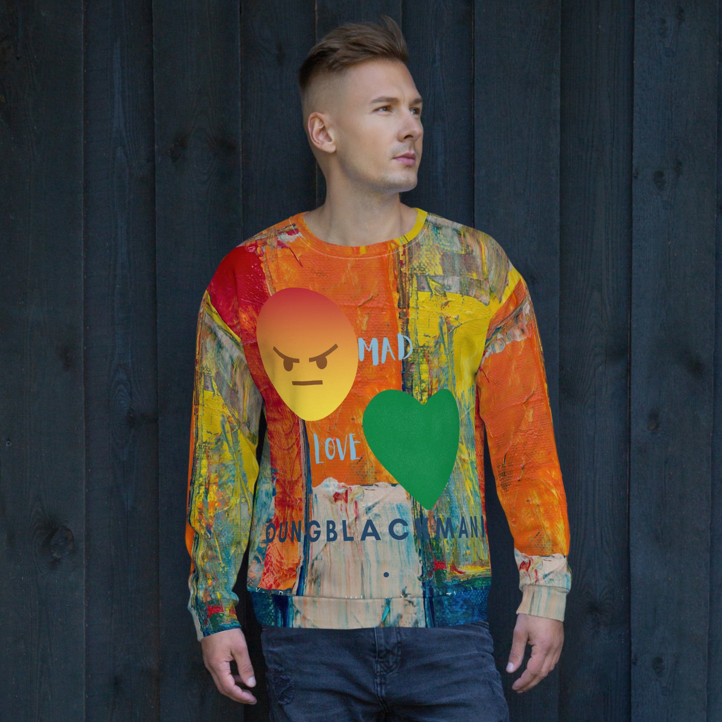 Youngblackmaninc. Mad Love Unisex Sweatshirt