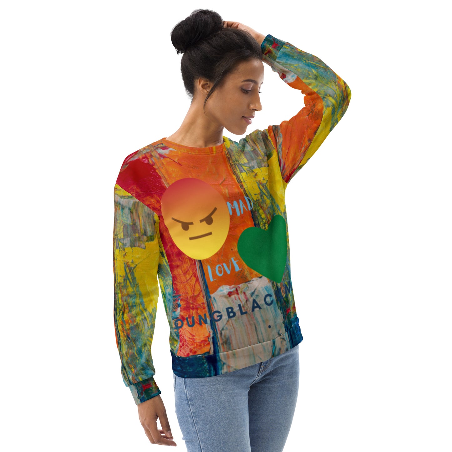Youngblackmaninc. Mad Love Unisex Sweatshirt