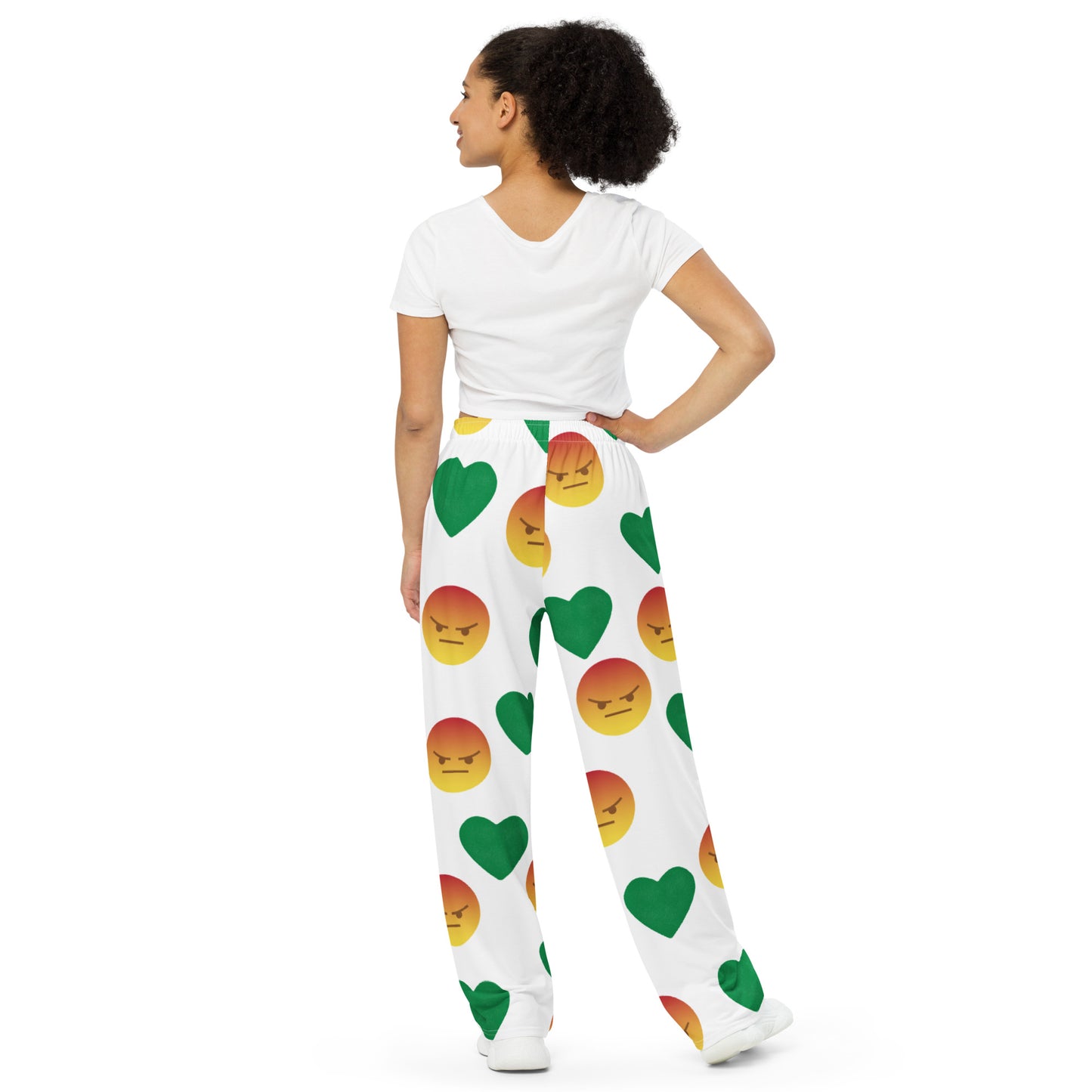 Youngblackmaninc. Mad Love unisex wide-leg pants