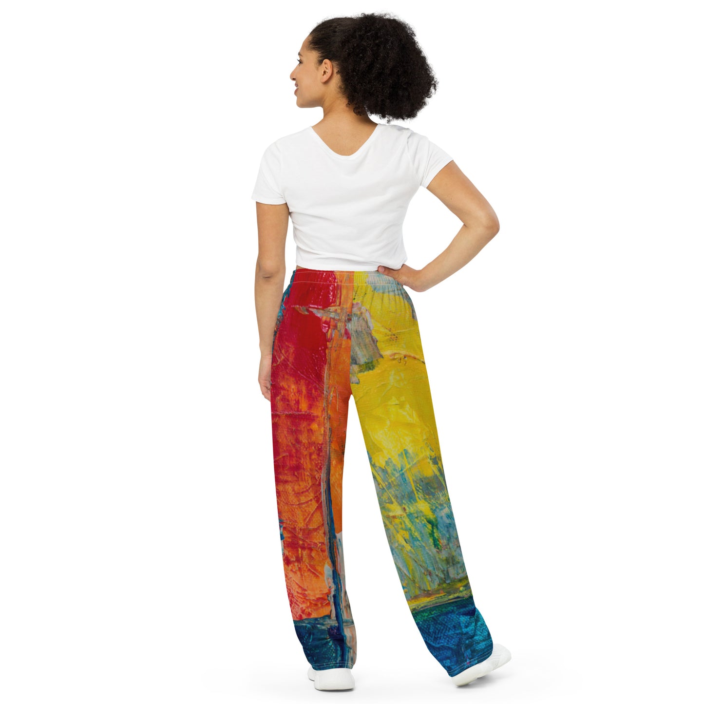 Youngblackmaninc. Mad Love All-over print unisex wide-leg pants