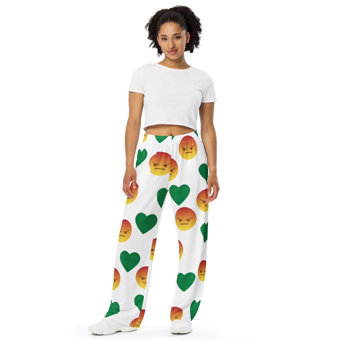 Youngblackmaninc. Mad Love unisex wide-leg pants