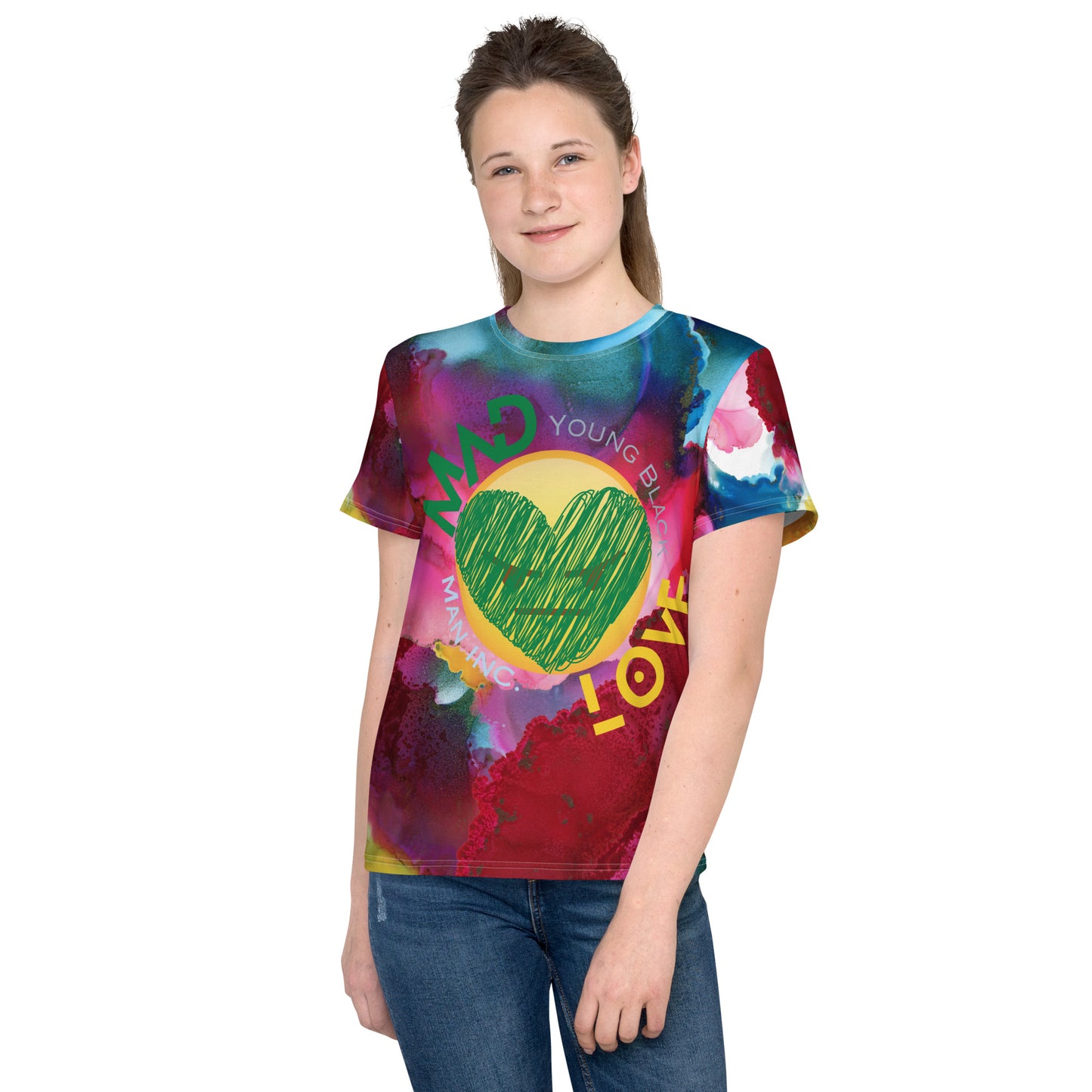 Youngblackmaninc. Mad Love Youth crew neck t-shirt
