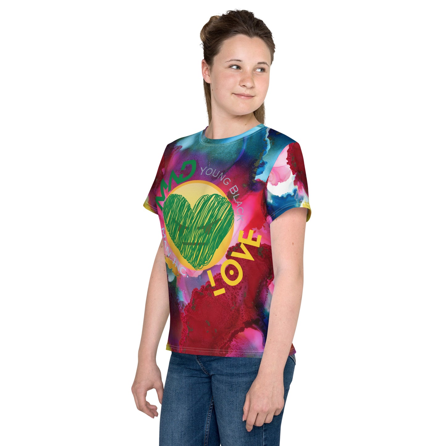 Youngblackmaninc. Mad Love Youth crew neck t-shirt