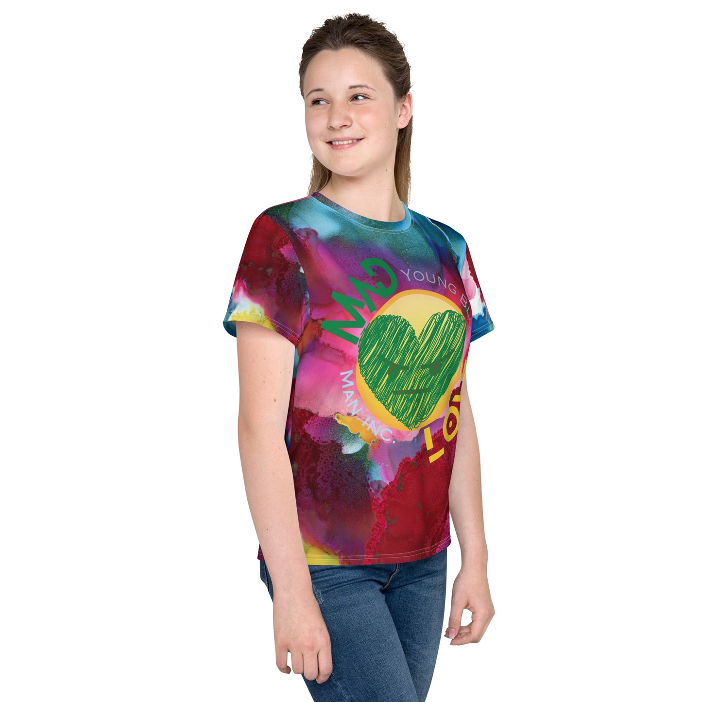 Youngblackmaninc. Mad Love Youth crew neck t-shirt