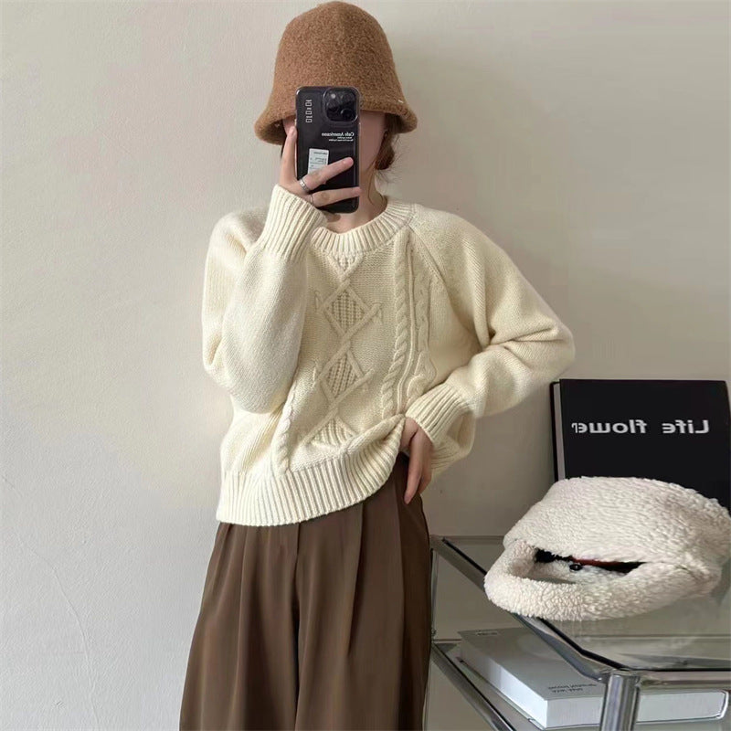 Warm And Loose Knit Top For Women