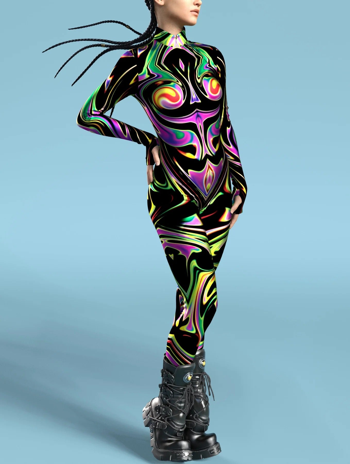 Video Game Pattern Digital Printing Cosplay Cosplay Clothes Tight Jumpsuit