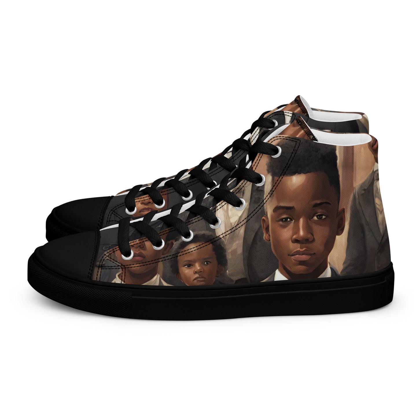 Youngblackmaninc Stolen Legacy Men’s high top canvas shoes