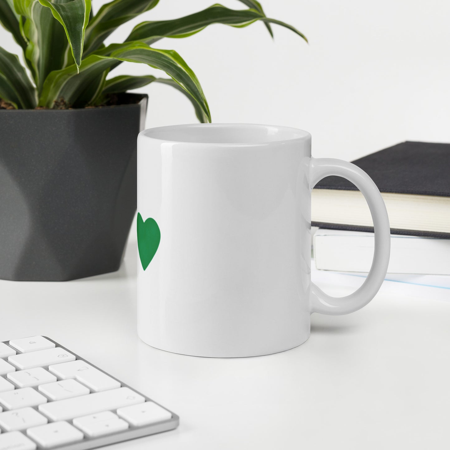 Youngblackmaninc. Mad Love White glossy mug