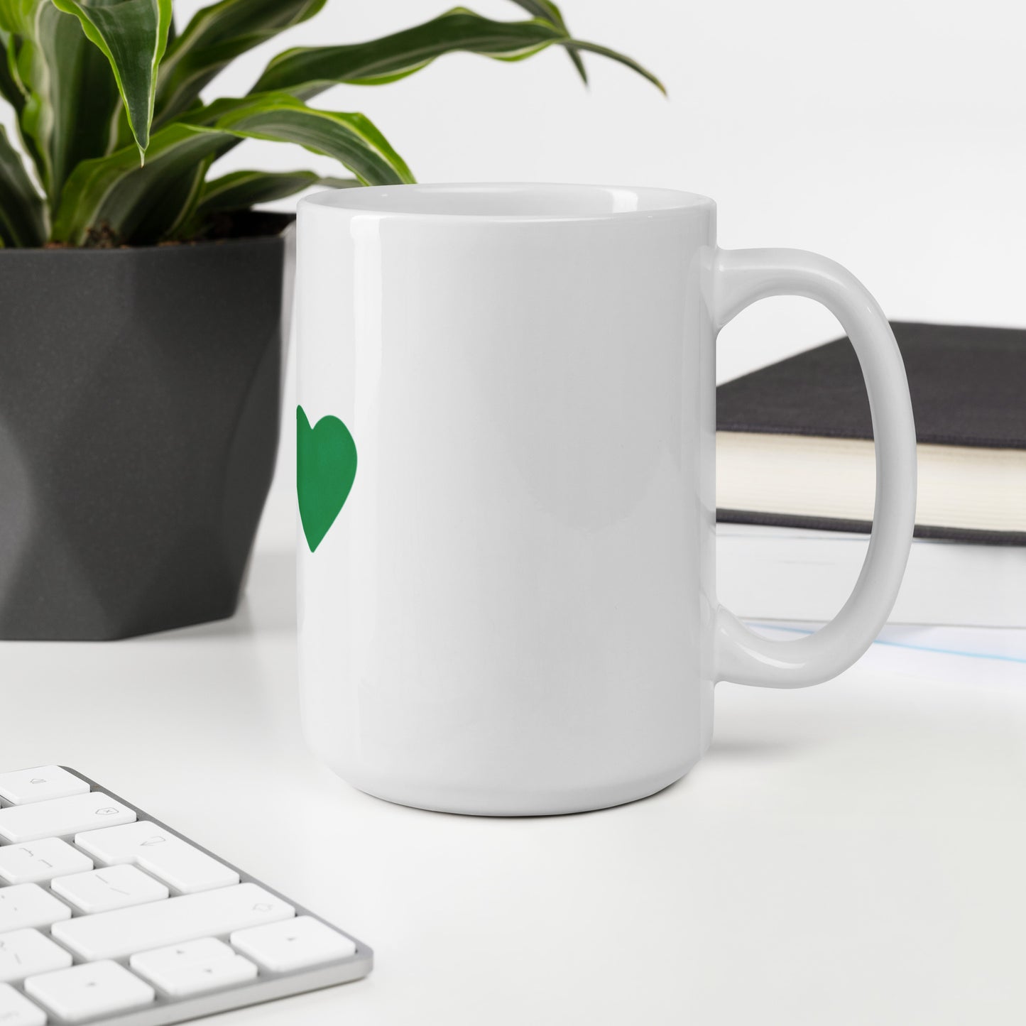 Youngblackmaninc. Mad Love White glossy mug
